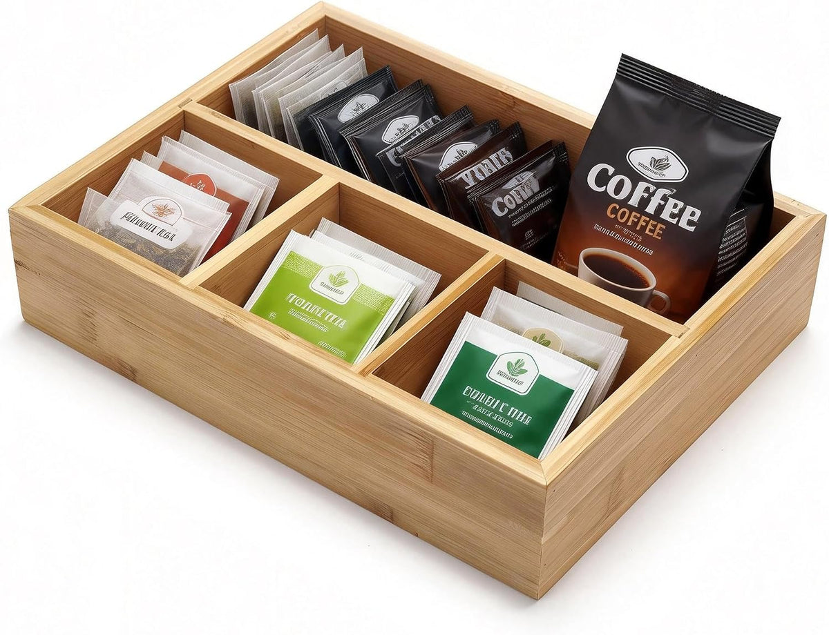 Tea Bag Holder, Tea Bag Storage Organizer, Tea Candy Basket, Sugar Packet Organizer, Coffee Station Condiment Organizer