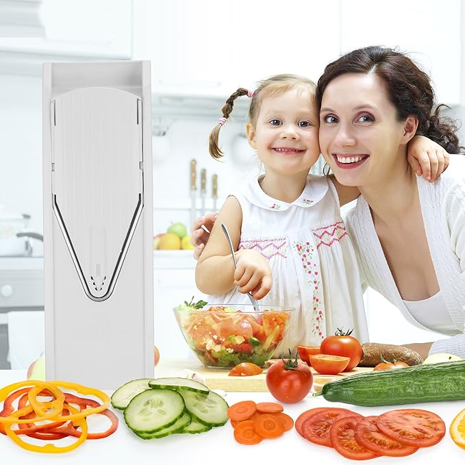 BORNER V Mandoline Slicer Kitchen V1 ClassicLine Starter Set | Vegetable Grater Börner - Quality Made in Germany, Color:White