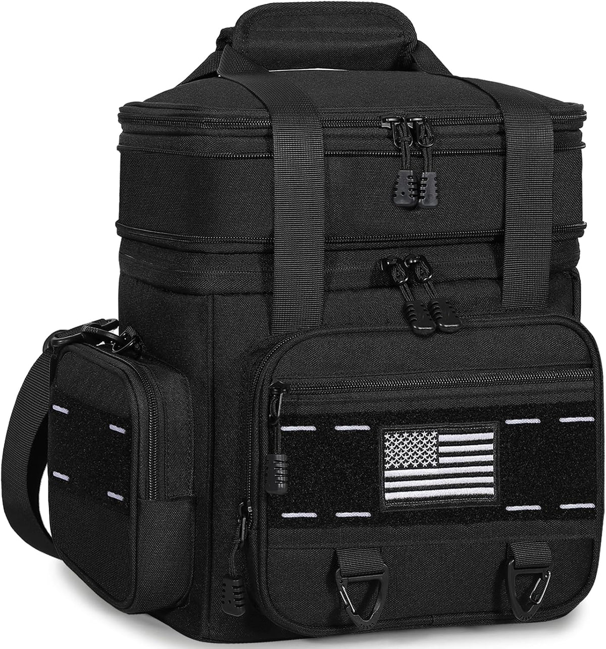 Tactical Insulated Lunch Box Men Double Deck Heavy Duty Cooler Bag