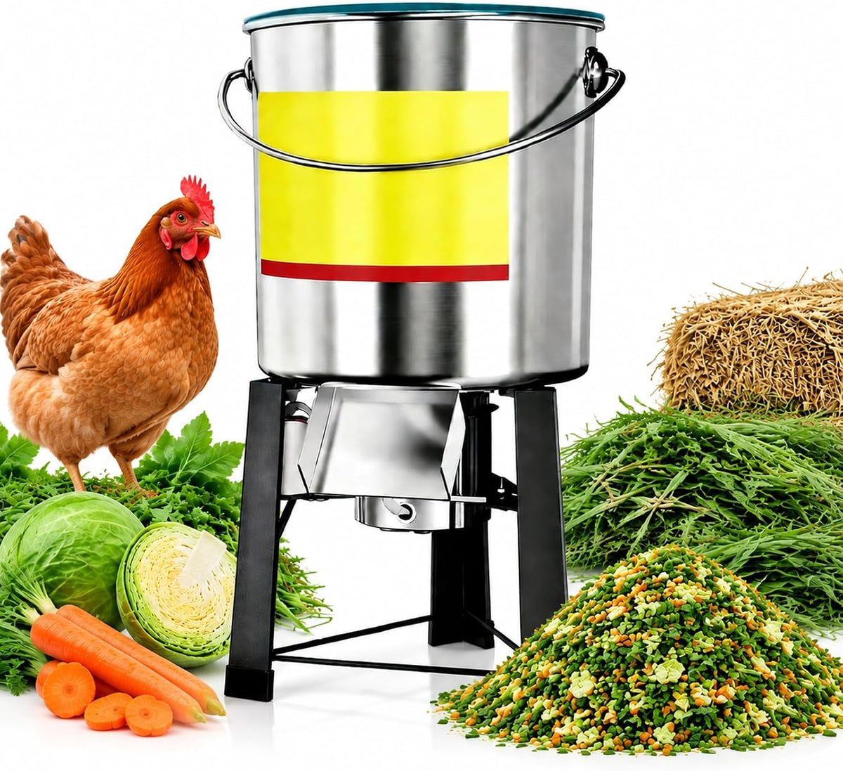 Electric Food Chopper, 6-Blade Vegetable Cutter, 1200W