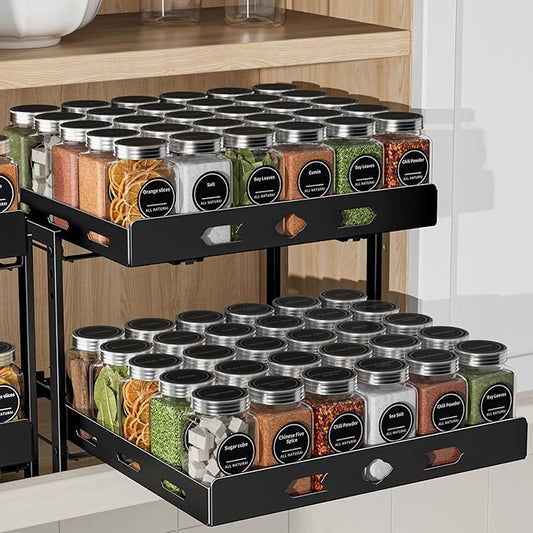 Spice Organization for Cabinet, 2-Tier Cabinet Spice Rack