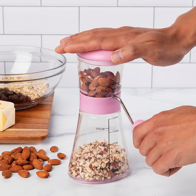 Prepworks by Progressive Nut Chopper with Non-Skid Base (Magenta)
