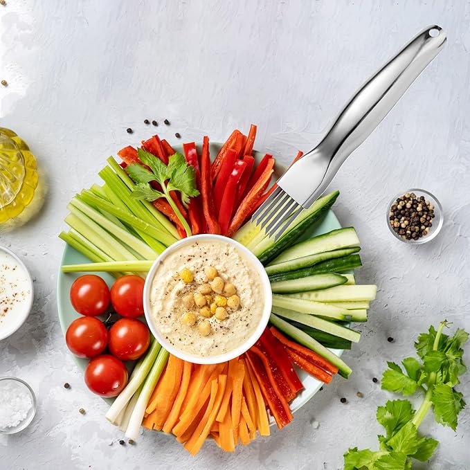 Kitchen Scallion Cutter Shred Knife with Stainless Steel Scallion Cutter Green Onion Cutter Slicer, Garlic Cutter Shredder, and Food Speedy Chopper Tool for Kitchen Restaurant Hotel