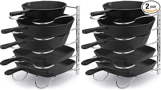 Heavy Duty Pan Rack, Pot Lid Rack, Pack of 2