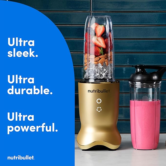 nutribullet Ultra Personal Blender NB50500BR, 32 oz, Brass (Renewed)