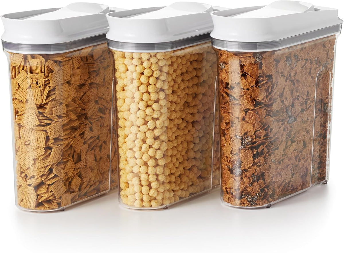 OXO Good Grips POP Airtight Cereal Dispenser 3-Piece Set, 3.4 Qt Each