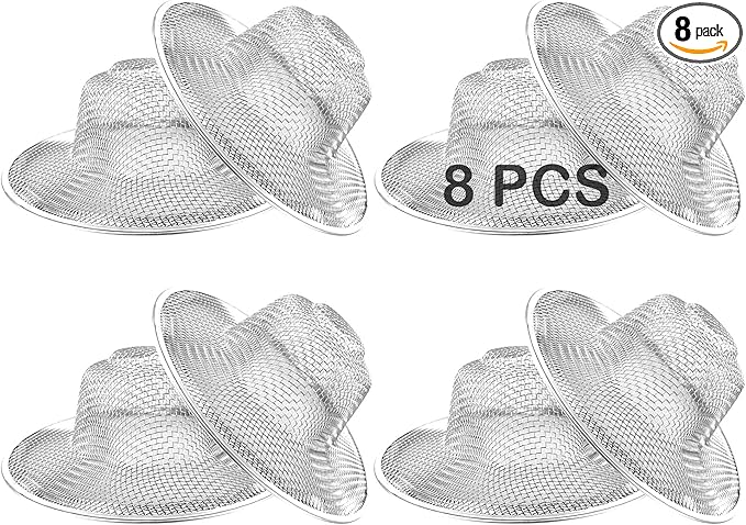 8PCS Metal Mesh Kitchen Sink Strainer, 3.54" Stainless Steel Slop Basket Filter Trap, Mesh Sink Drain Strainer Kitchen, Hair Basket Drain - Fits Most Kitchen Bathroom Sinks Shower Floor Drain