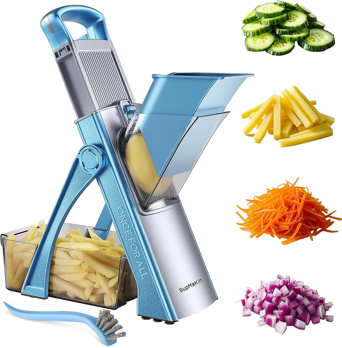 Safer Mandoline Slicer Plus for Kitchen Adjustable Potato Slicer
