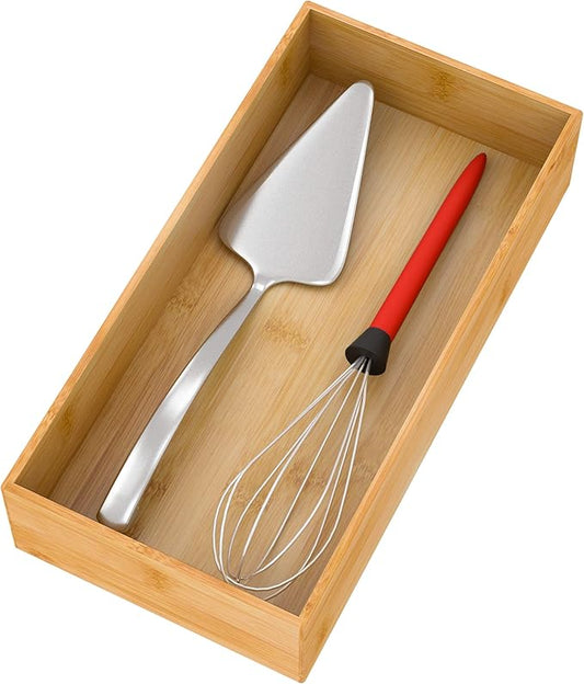 Bamboo Kitchen Drawer Organizer, 12"6"2.5"