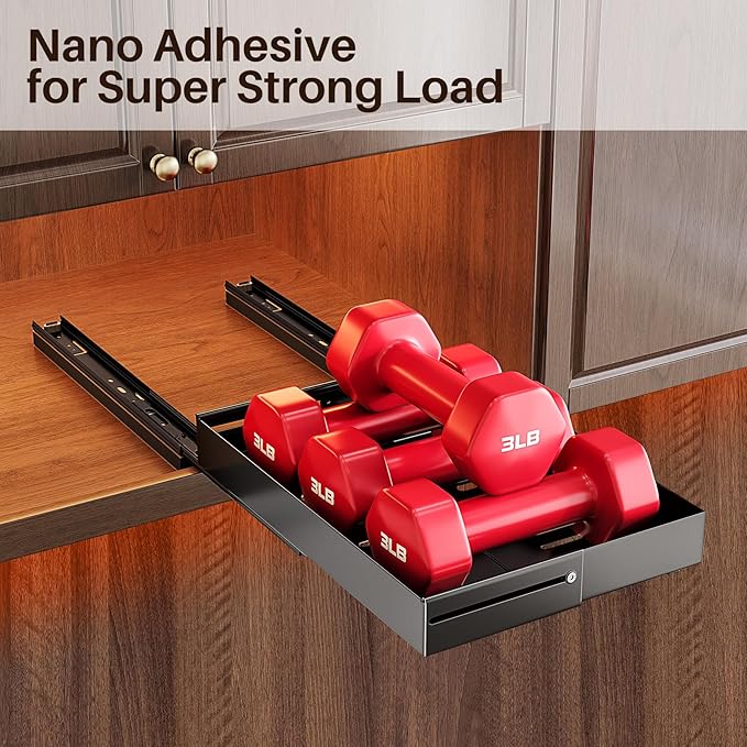 SNTD Pull Out Spice Rack for Upper Cabinet - Expandable Organizer with Smooth Ball Bearing Slides, No Drill Mounting Spice Storage for Kitchen (2 Pack, 4.1" to 7.2" W X 10" D X 2.2" H)