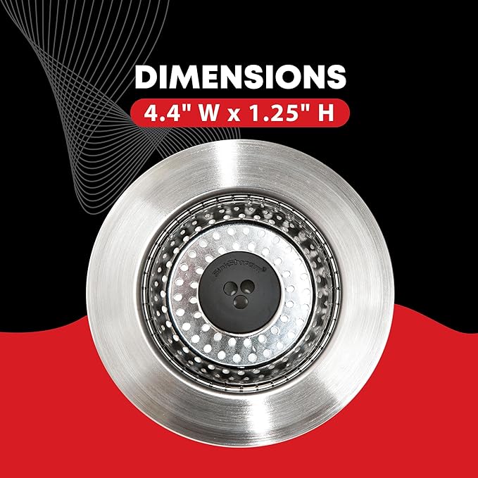 SinkShroom Revolutionary Clog-Free Sink Strainer Basket with Stopper, Stainless Steel