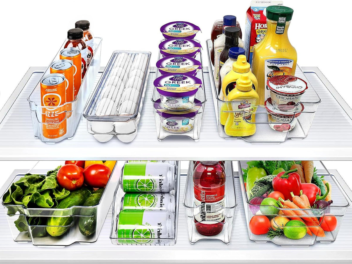Fridge Organizers and Storage Bins for Pantry & Fridge (8 Piece Set)