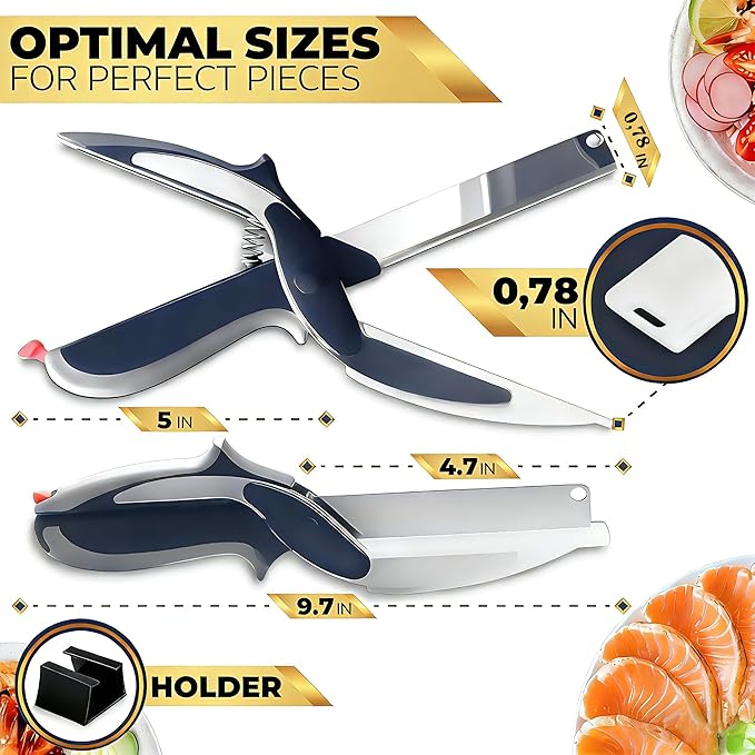 2 in 1 Kitchen Scissors for Food, Separable Stainless Steel Barbecue Steak Shears, Multi‑Function Kitchen Cutter for Vegetable, Fruit & Meat