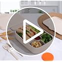 5 Compartments Kids/Adult Bento Lunch Box with Snack Cup