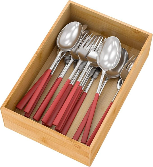 Bamboo Kitchen Drawer Organizer, 9"6"2.5"