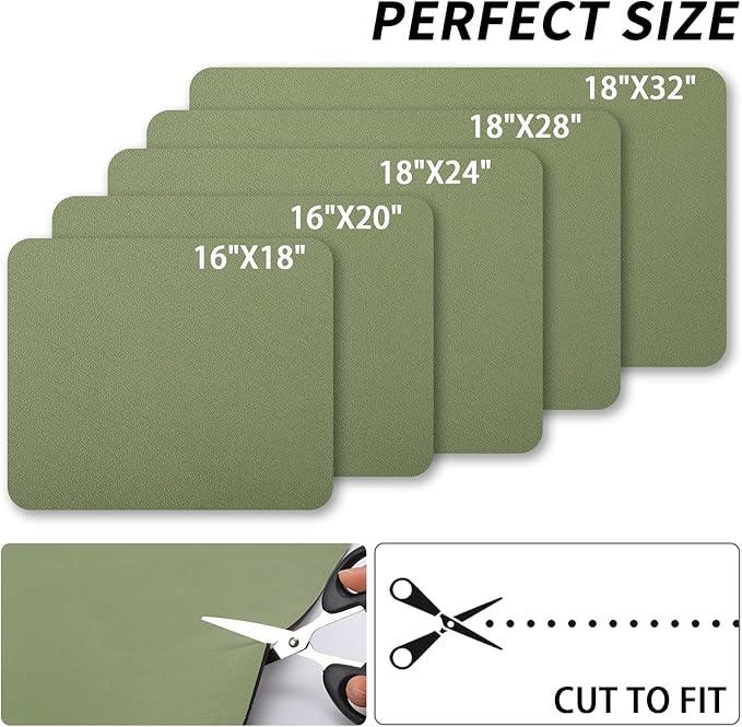 HotLive Dish Drying Mat for Kitchen Counter, Heat Resistant Drainer Mats with Non-slip Rubber Backed, Hide Stain Kitchen Super Absorbent Draining Mat, Easy to Clean Dish Rack Pad, Green 18"x24"
