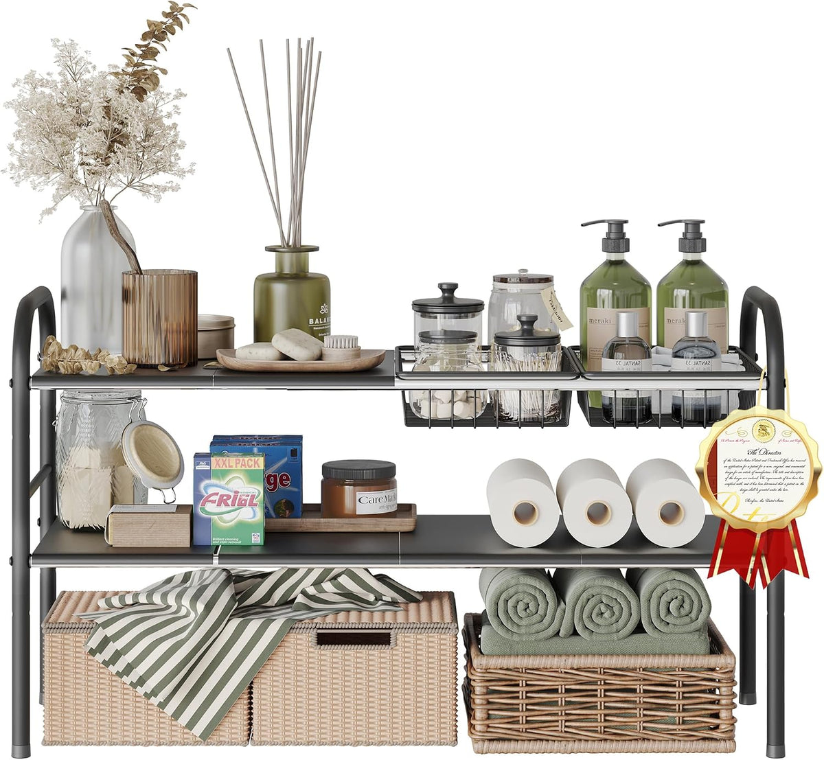 Under Sink Organizers and Storage,Expandable under cabinet organizer Shelf