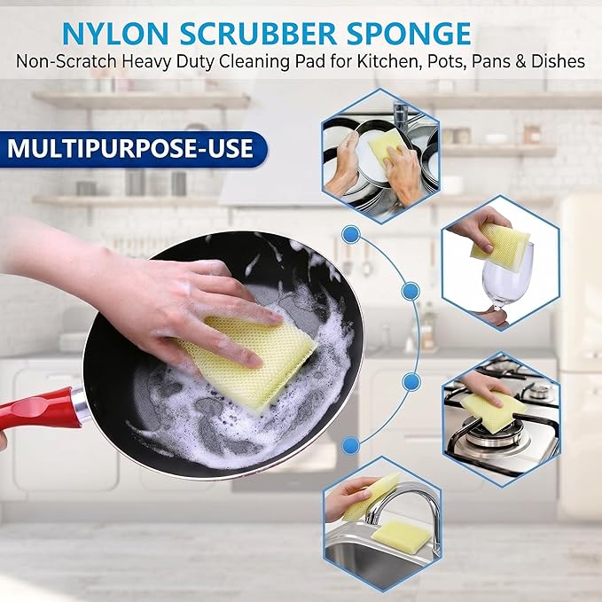 3-in-1 Kitchen Sink Drain Strainer & All-Purpose Sponges, 304 Stainless Steel Sink Stopper Pop-Up Drain Plug with Anti-Clogging Food Catcher Basket, Odor Blocker, Fits US Standard 3-1/2 Inch Sinks