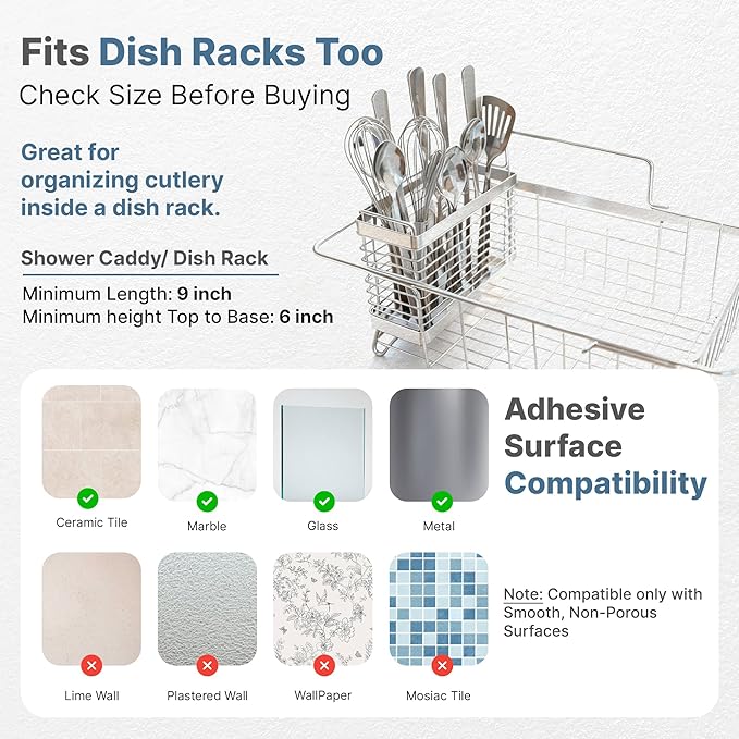 KESOL Stainless Steel Utensil Holder, Utensil Drying Rack with 3 Divided Compartments, Rust-Resistant Utensil Drying Basket, Silverware Drying Basket, Utensil Drainer for Dish Rack