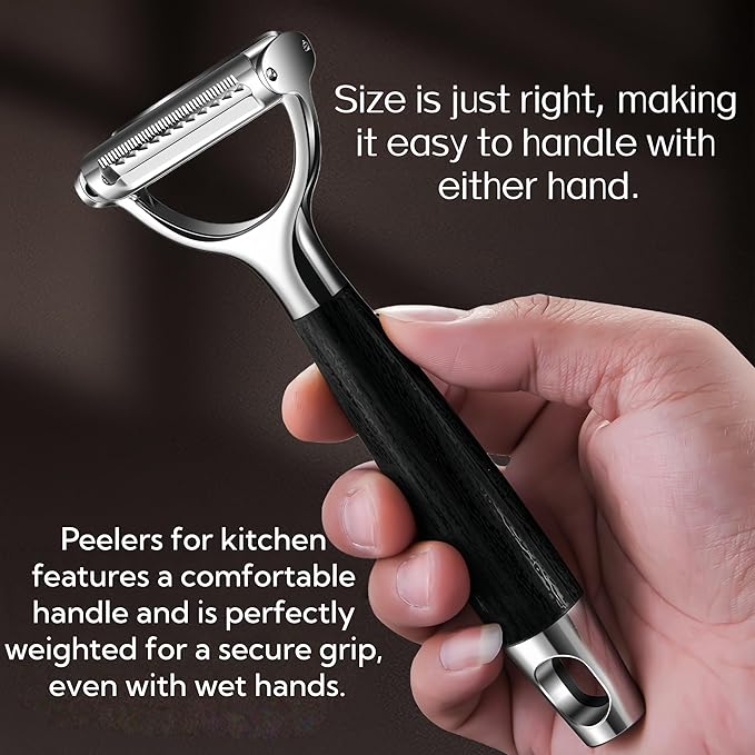 Multifunctional Vegetable Julienne Peeler for Kitchen, Camping and Travel
