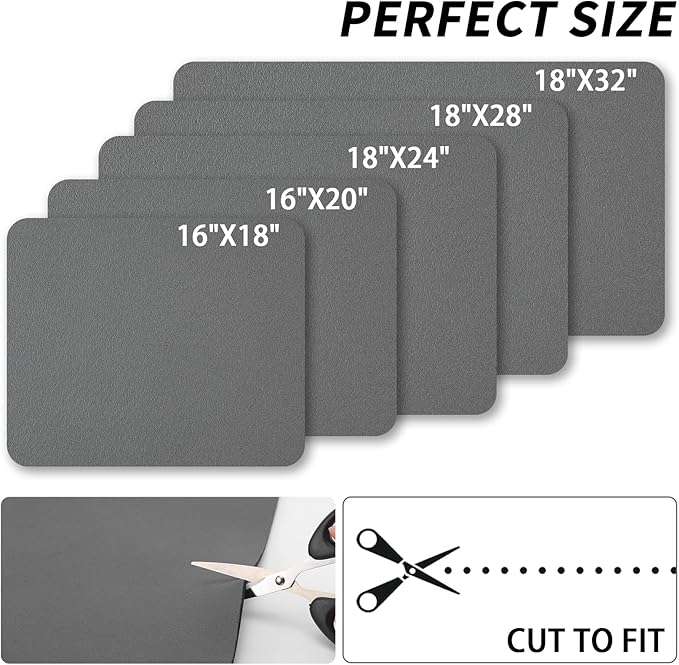 HotLive Dish Drying Mat for Kitchen Counter, Heat Resistant Drainer Mats with Non-slip Rubber Backed, Hide Stain Kitchen Super Absorbent Draining Mat, Easy to Clean Dish Rack Pad, Dark Grey 18"x24"