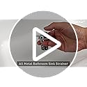 3-Pack All-Metal Bathroom Sink Stopper, Pop Up Sink Drain Strainer, Chrome