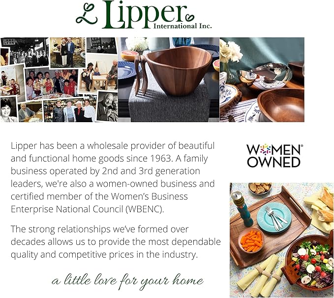 Lipper International Acacia Wood 10" Kitchen Turntable