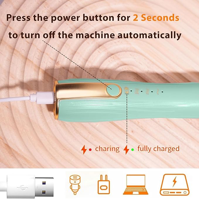 Rechargeable Milk Frother Handheld with Stand, Coffee Foam Frother Wand, Detachable Stainless Steel Whisk Drink Mixer for Coffee, Cappuccino, Lattes, Frappe, Matcha,Egg and Hot Chocolate, Green