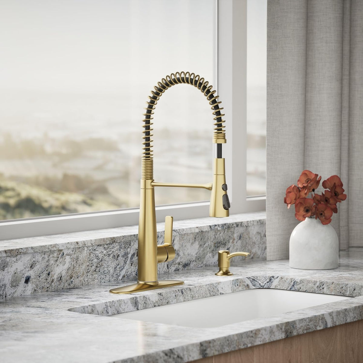 KOHLER Semi-Pro Kitchen Sink Faucet with Soap Dispenser