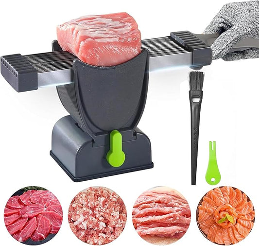 NIOSAV Fresh meat slicer,meat chopper,manual meat cutter,Food slices and minced fresh beef, pork, and mutton,2MM/4MM Cutting meat,Cut-Resistant Gloves
