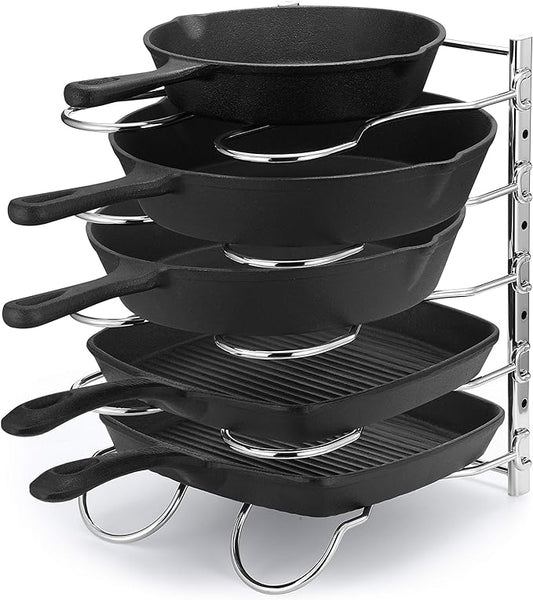 Heavy Duty Pan Rack, Pot Lid Rack, Chrome