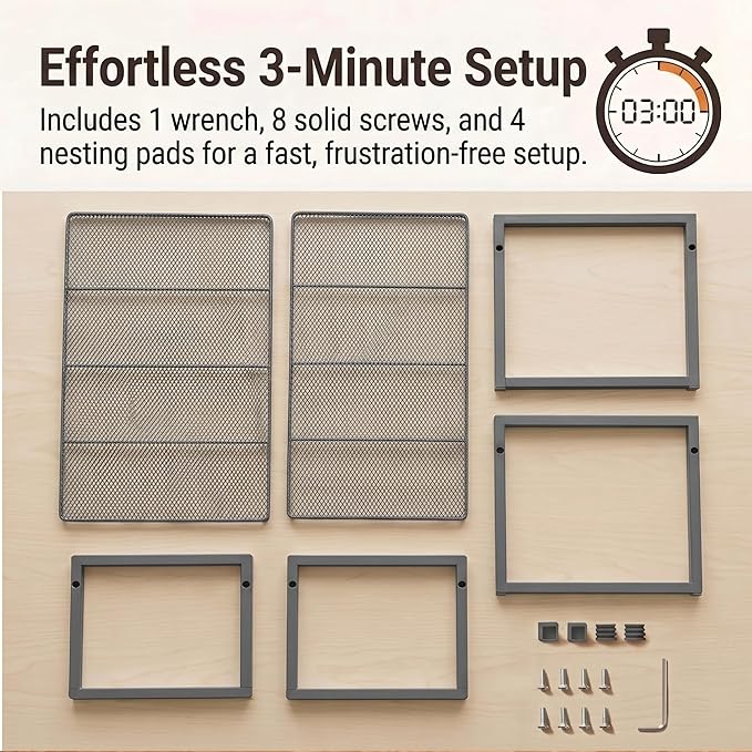 Set of 2 Cabinet Organizers 12.6''W 44 LBS Load Capacity Heavy Duty Kitchen Pantry Shelves Counter Countertop Storage Racks