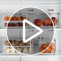 Food Storage Containers Produce Saver with Lids, Stackable Refrigerator Freezer Organizer Bins with Removable Drain Tray, Fridge Fresh Keeper for Veggie, Berry, Fruits, Vegetables 3 Pack