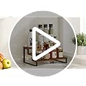 3-Tier Spice Rack, 13.8 Inch Wood Countertop Spice Storage Holder, Kitchen Pantry Cabinet Organizer Cupboard for Spice Bottles, Jars, Seasonings, Baking Supplies, Metal Frame(Set of 2)