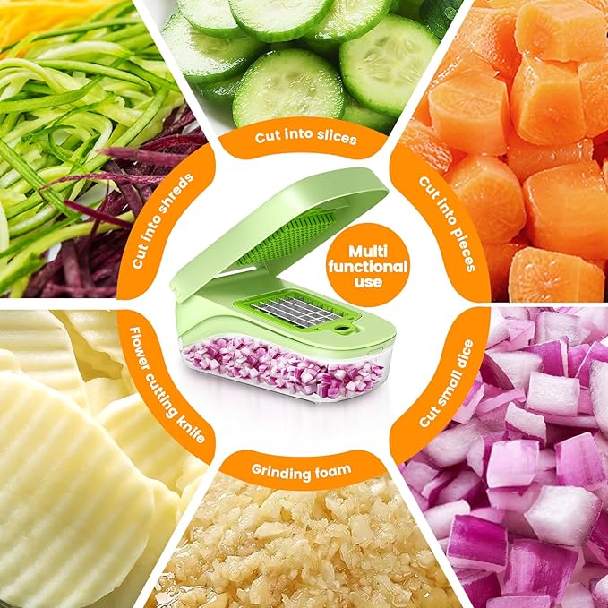 17-in-1 Vegetable Chopper, Multifunctional Veggie Chopper Dicer