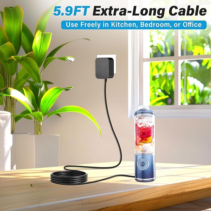 Replacement Charger Compatible with Ninja Blast Max BC251 Portable Blender, 13.3V 0.75A Power Adapter, 5.9FT Cord 100-240V AC Charger for Personal Smoothie Juicer Blender