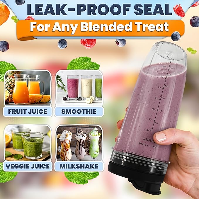 32 Oz Replacement Cups for Ninja Blender – 2 Pcs Compatible with Models BL480/BL450/480D, BN800/751/800/801/401, Auto IQ Series NN100/101/102, BL910 | SS101/151/401 – Blender Cups with Twist-On Design