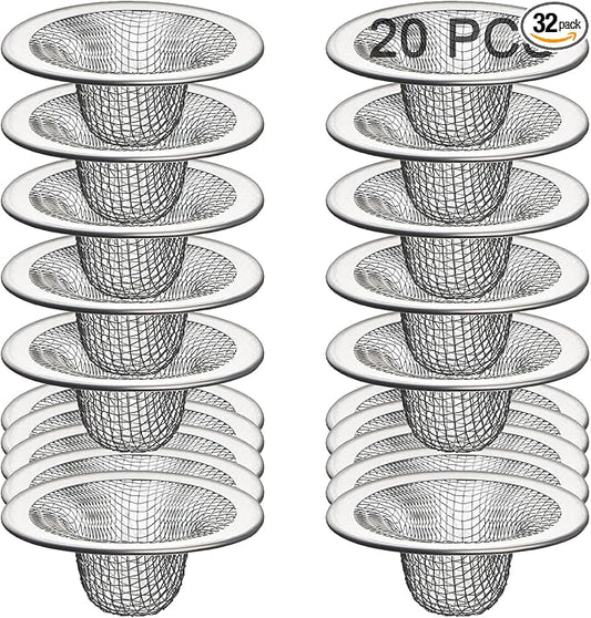 20Pcs Bathroom Sink Drain Strainer Screen Mesh