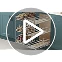 Pull Out Spice Rack Cabinet Organizer 5" W x 20½" D, 3 Tier Heavy Duty Slide Out Wood Shelf for Narrow Cabinet, Pull Out Storage for Kitchen