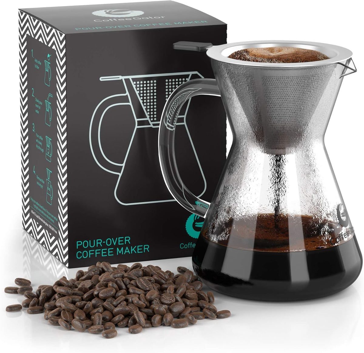 Pour Over Coffee Maker - 14oz