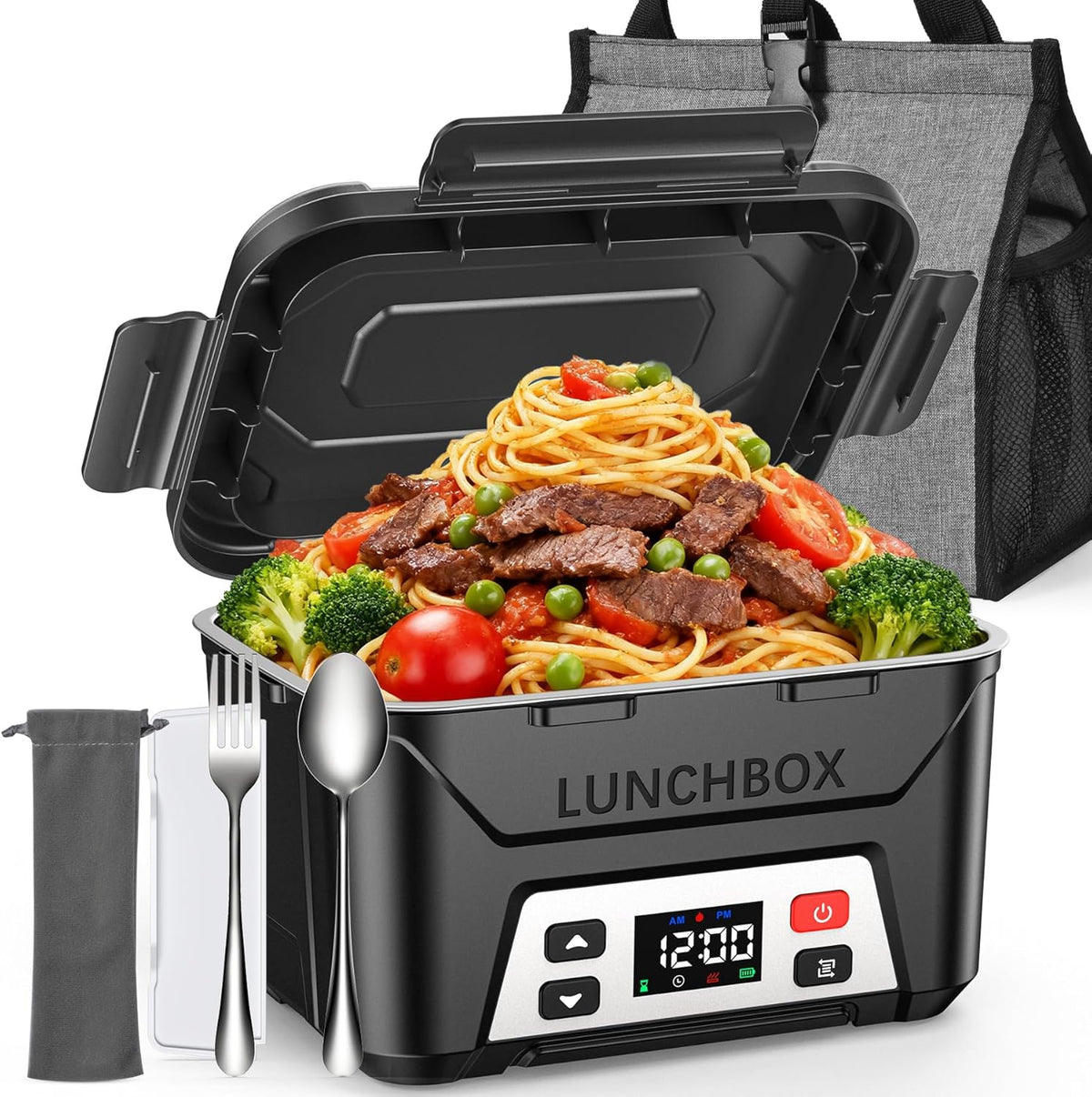 5.5-Cup Heated Lunch Box Cordless for Men with Scheduled Heating