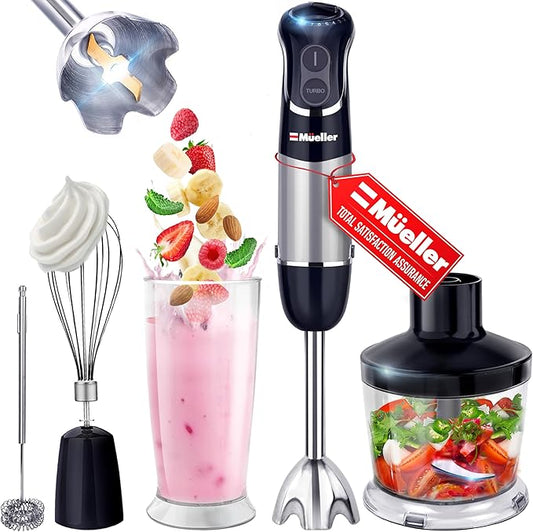 Multistick 800W 5-in-1 Immersion Blender Handheld, 12 Speed Hand Mixer