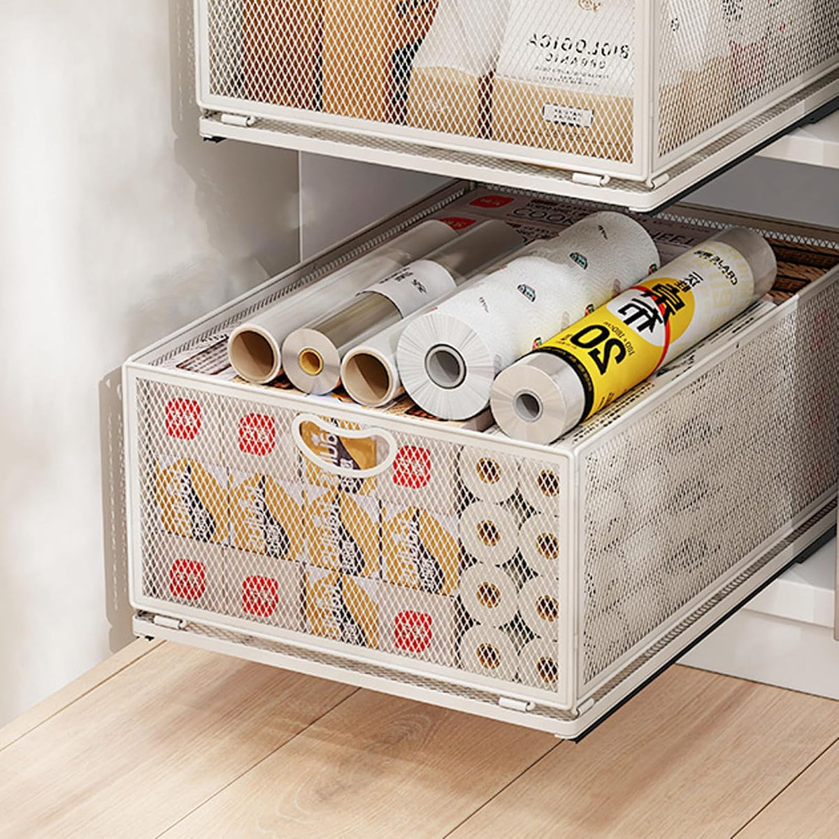 1 Pack Pull out Cabinet Organizer with Sliding Drawer,9.6"W x15.7"D x 8.4"H