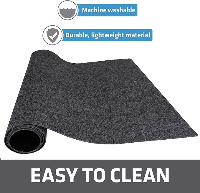 Drymate Premium XL Under Sink Mat, Waterproof Cabinet Protection Mats for Kitchen & Bathroom, Absorbent Shelf Liners, Slip-Resistant, Machine Washable (USA Made)(24”x59”)(Charcoal)(12-Pack)