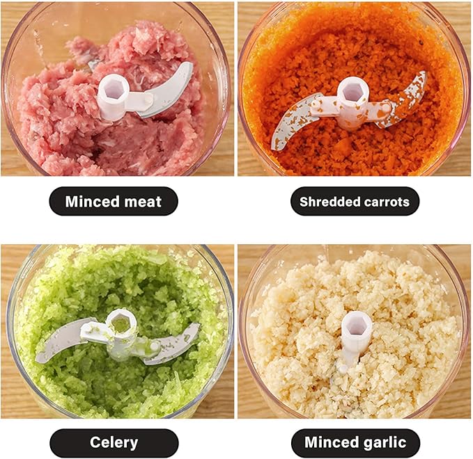 Hand Crank Food Processor Efficient Manual Vegetable Chopper Dishwasher Safe Container Fast Meal Prep Hand Crank Food Processor