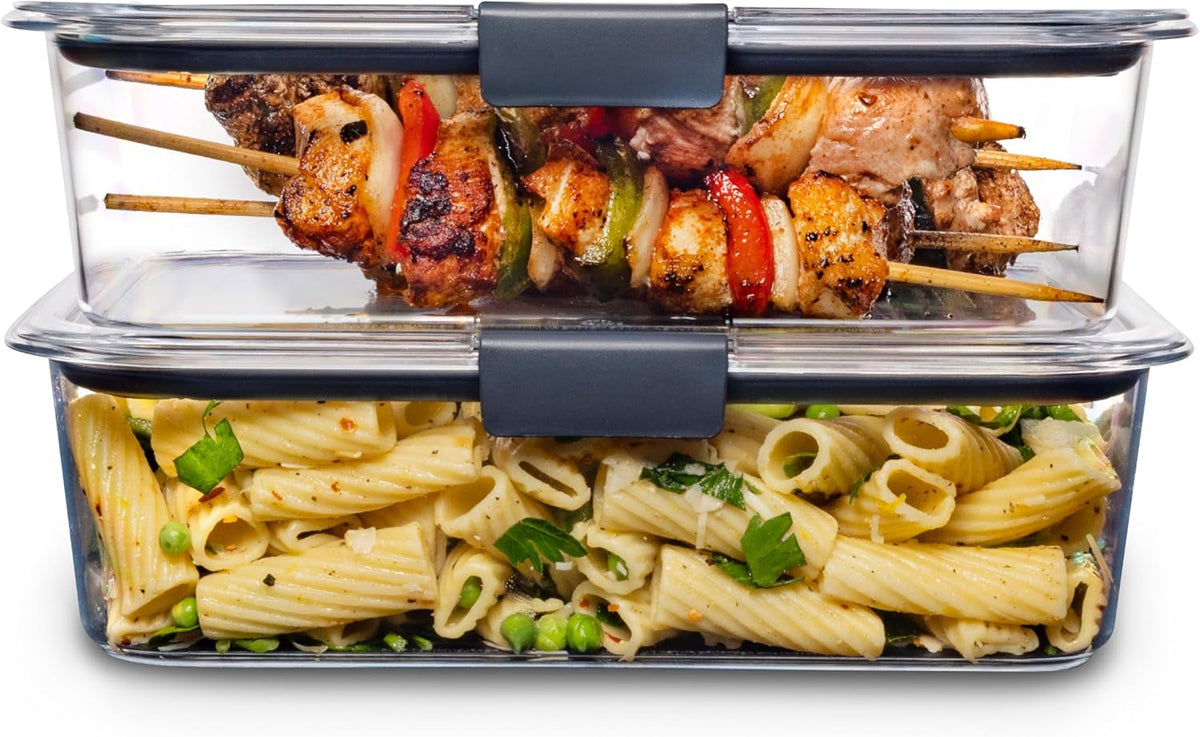 Brilliance Plastic Food Storage Containerss, 9.6-Cup, 2-Count