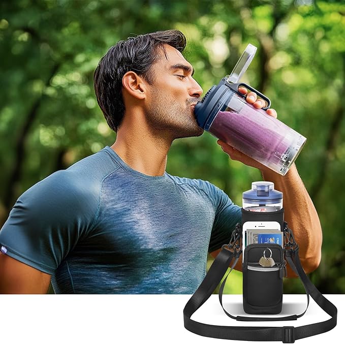 SAIKA Personal Blender Bag for Ninja Blast Max BC251/ BC151, Portable Cordless Blender Carrying Case with Reflective Strip, Shoulder Strap, Handle and Accessories Pocket (Cover Only)