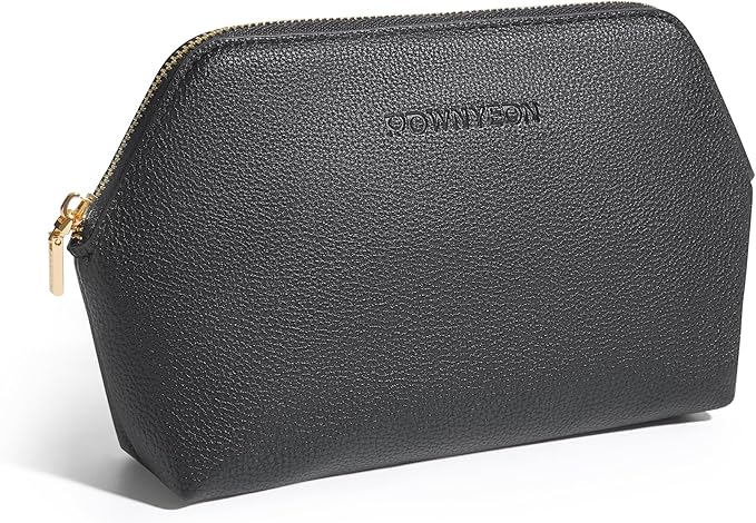 ROWNYEON Small Makeup Bag for Purse, Mini Portable Cosmetic Bags for Women, PU Leather Coin Purse Lipstick Cosmetic Accessories Organizer, Travel Makeup Pouch Zipper Pouch for Men Women