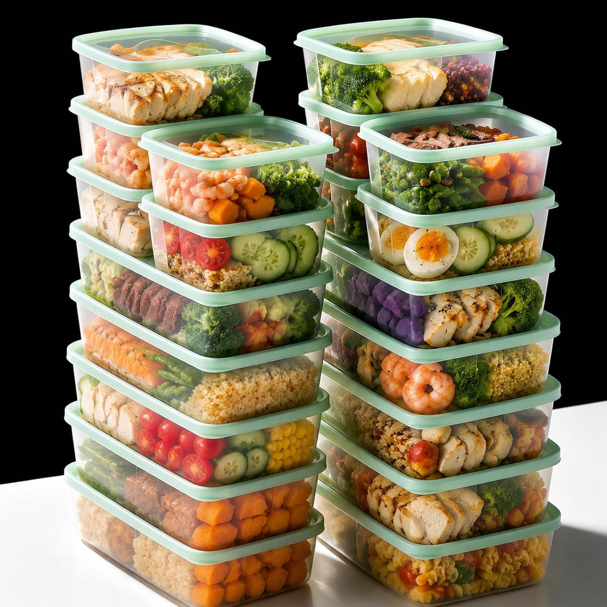 40PCS 45OZ Food Storage Containers with Lids - Meal Prep