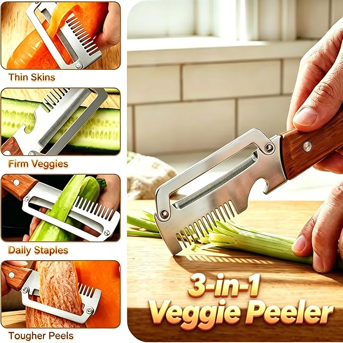Vegetable Peeler, Multifunctional Vegetable Peeler, Stainless Steel Peeler, Peelers for Kitchen (Color-2PCS)